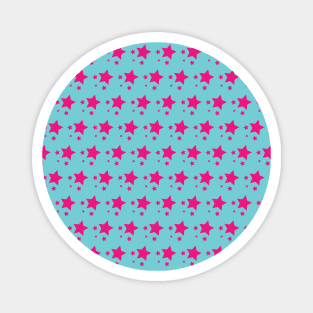 Adit | Blue and Pink Stars Pattern Magnet